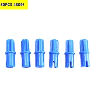 50pcs 43093 axle pin with friction ridges lengthwise building block bricks accessories assemble parts connector moc education