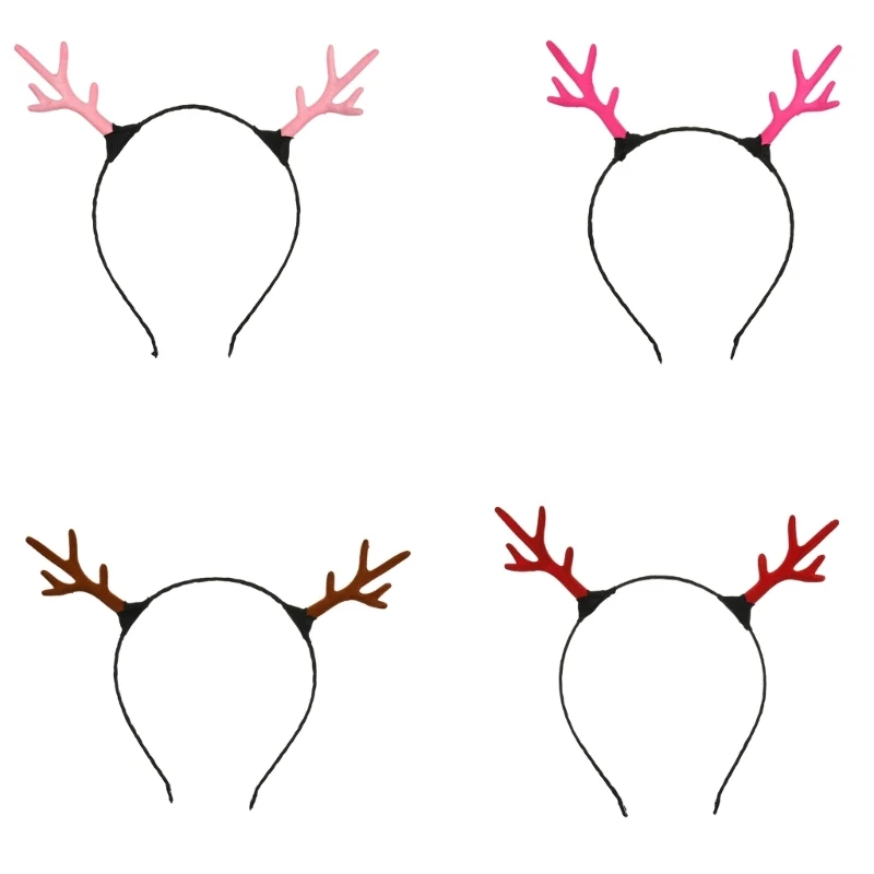 

Adult Taking Photo Hairband Reindeer Antler Shape Hair Hoop for Christmas Party