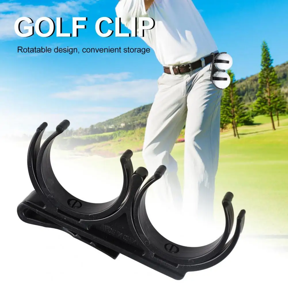 

Practical Golf Ball Clip Two Ball Slots Convenient to Store Accessories Golf Ball Organizer for Outdoor