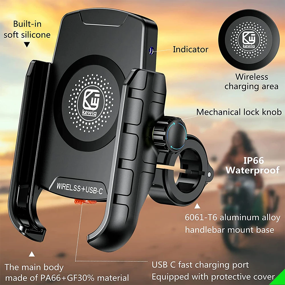 wireless charger for motorcycle smartphone mobile phone holder moto motor motorbike handlebar mount stand free global shipping