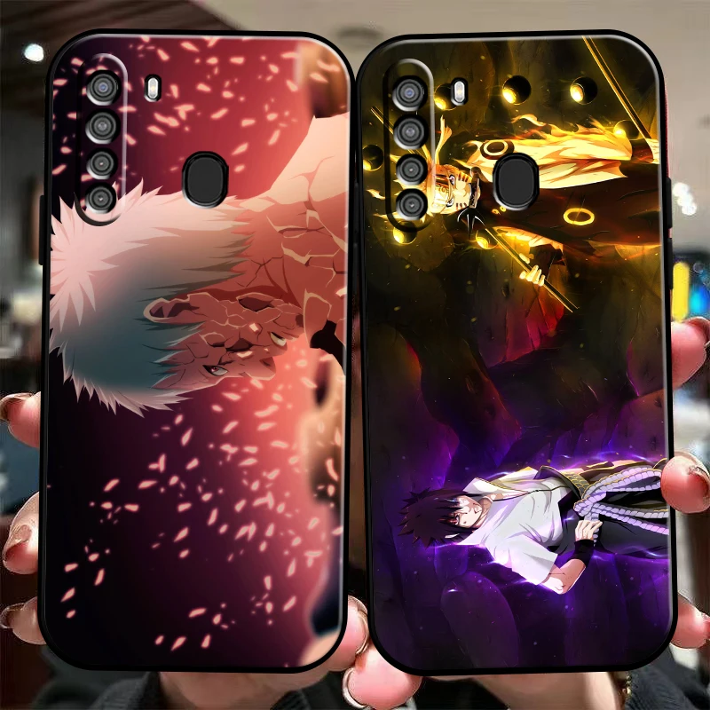 

Japan NARUTO Anime Phone Case For Samsung Galaxy S20 S20FE S20 Ulitra S21 S21FE S21 Plus S21 Ultra Silicone Cover Black Carcasa