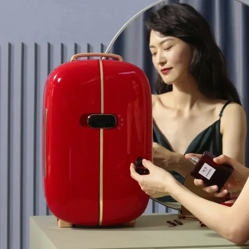 

Профессиональный Холодильник для красоты 13L, двойная дверная маска для лица, косметика для ухода за кожей, маленький холодильник, мини-холодильник для ухода за кожей