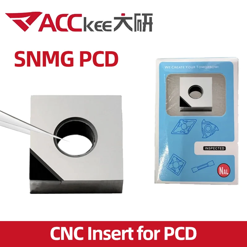 Алмазный резец ACCKEE SNMG120402 SNMG120404 токарный инструмент из алюминиевого сплава с ЧПУ