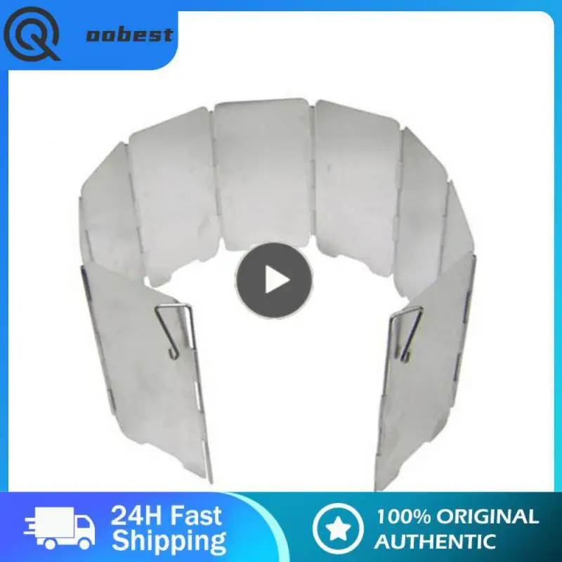 

9 Plate Outdoor Stove Wind Shield Wind Deflector Gas Stove Wind Shield Picnic Camping Wind Protector Windshield With Storage Bag