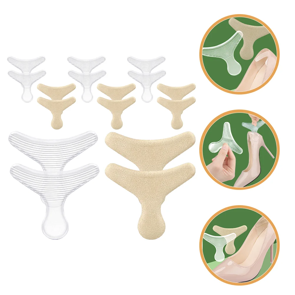 

8 Pairs Heel Pads Shoes That Are Too Big Back Cushion Inserts Grips Insoles Toe Cushions Loose