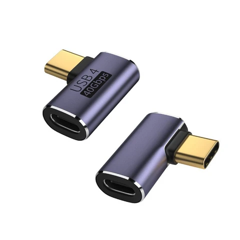 USB-C переходник CY 90 градусов 40 Гбит/с 100 Вт