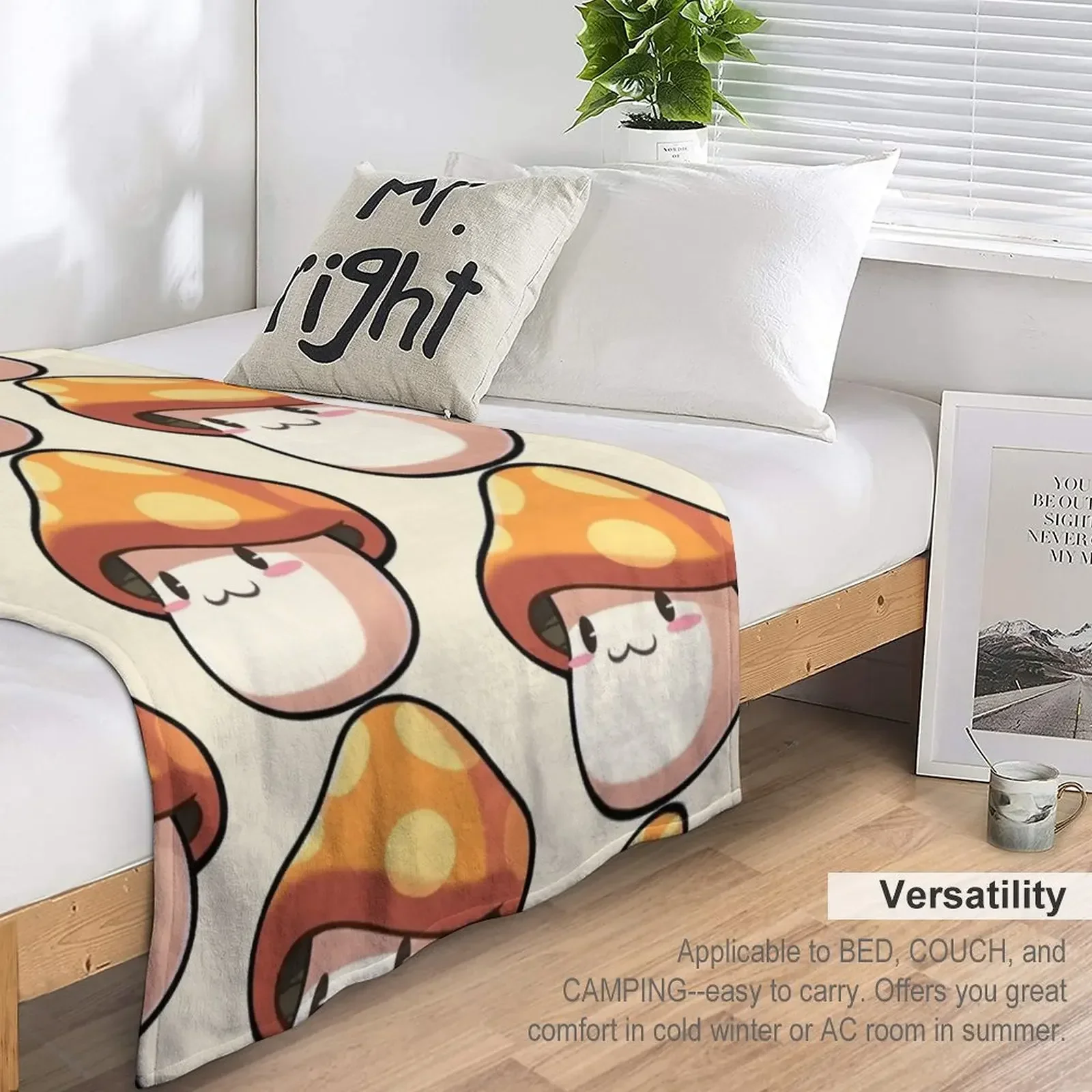 Плед Maplestory M в виде грибов (кремовый фон) одеяло одеяла диваны для украшения плед