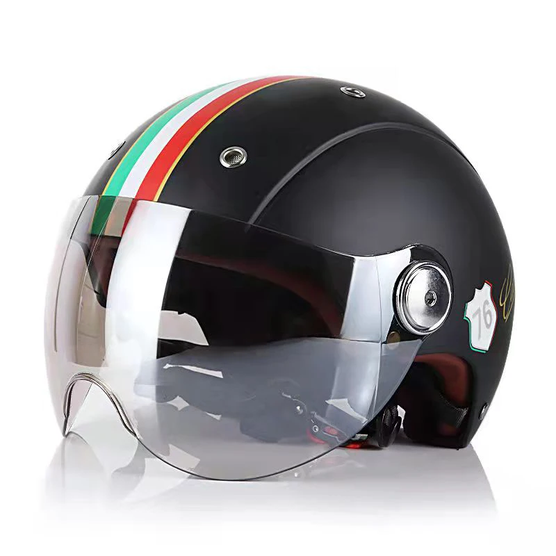 Motorcycle Helmet Men Women Retro Vintage Biker Scooter Half Open Face Moto Casco Capacetes Motorbike Visor |