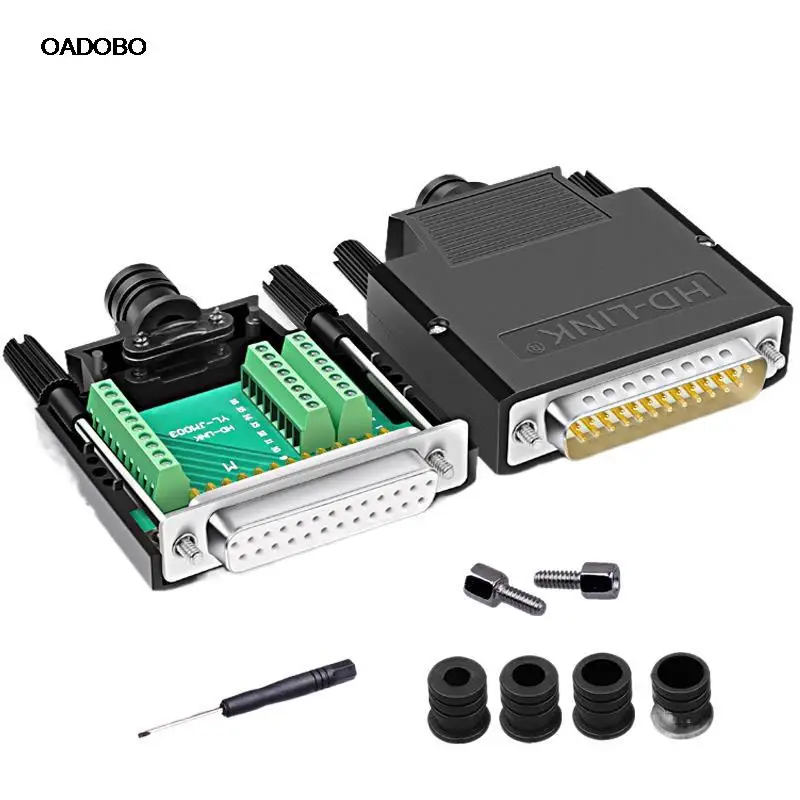 

DB25 from male female head welding 25 pin from the welding head a 25-pin parallel port serial port terminal plug adapter plate