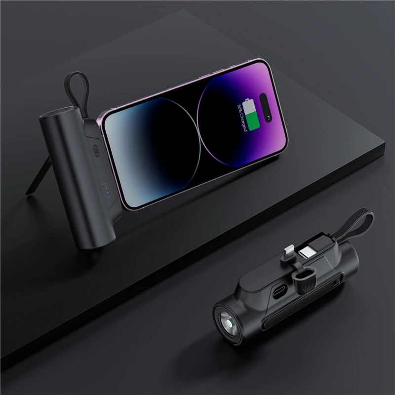 Компактный внешний аккумулятор в виде капсулы 3000 мАч Type C со стандартным