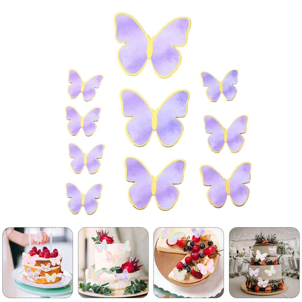 6 Sets Birthday Cupcake Toppers Design Cake Decors Party Supplies