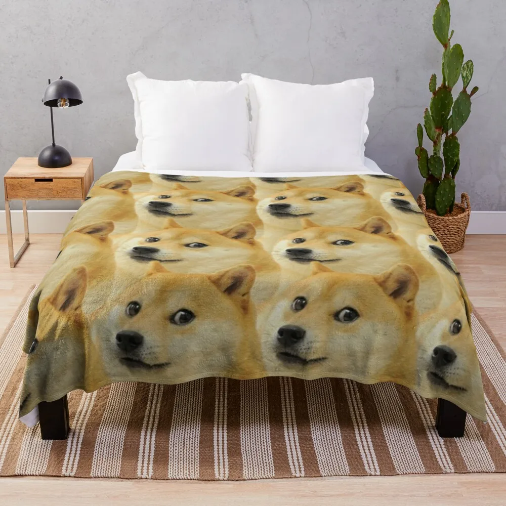

Doge collage Throw Blanket Tourist Blanket