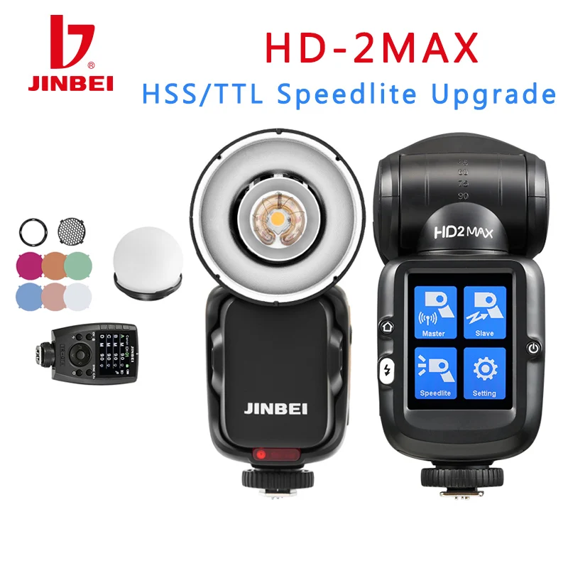 

JINBEI HD2MAX Kit TTL 1/8000s HSS Lithium Battery Speedlite Camera Flash for Sony Fuji Canon Nikon Olympus Pentax Panasonic