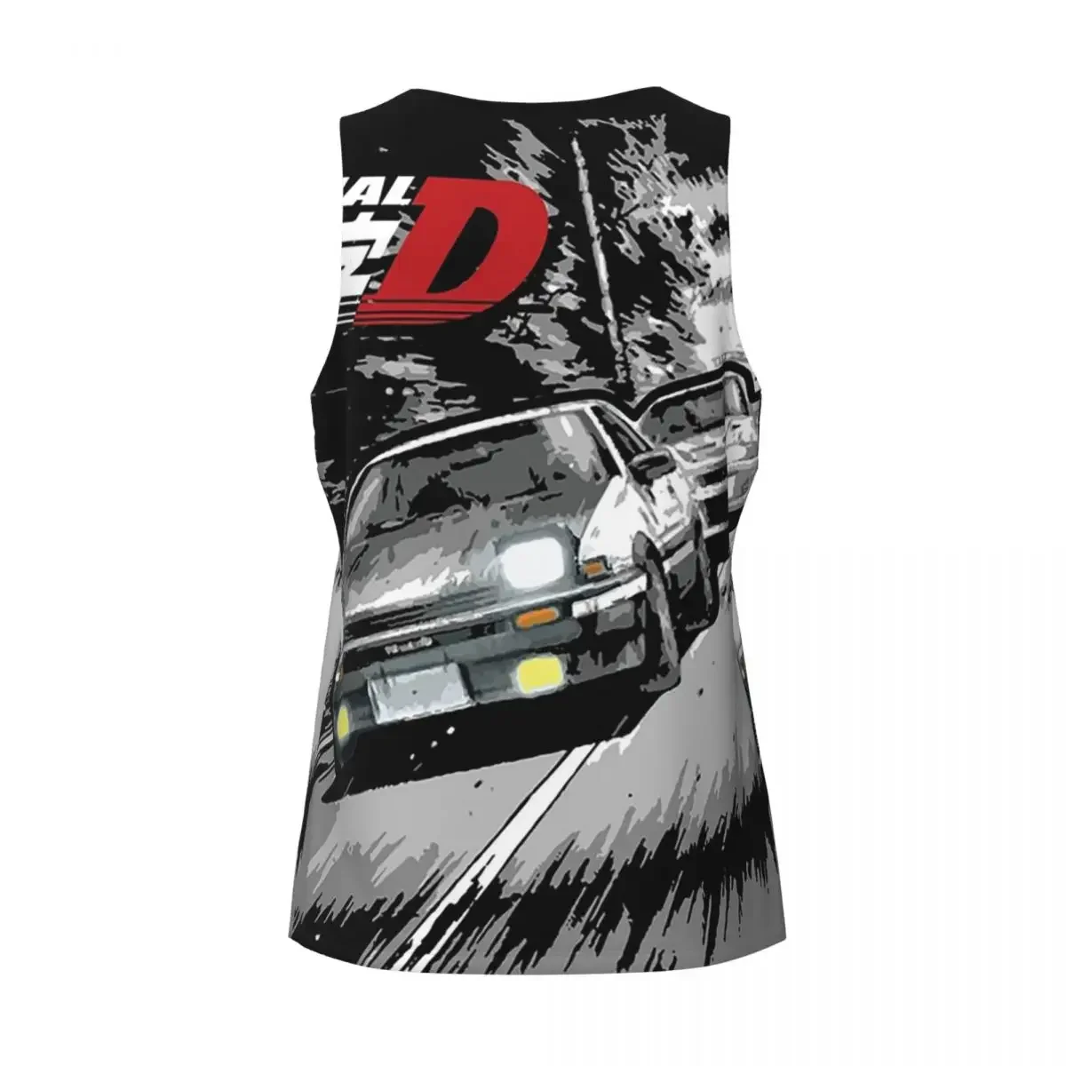 Фото Быстросохнущая дышащая майка-жилет для бодибилдинга Quick Dry Initial D - Mountain Drift Racing AE86 Gym Tank Muscle Sleeveless Shirt №3