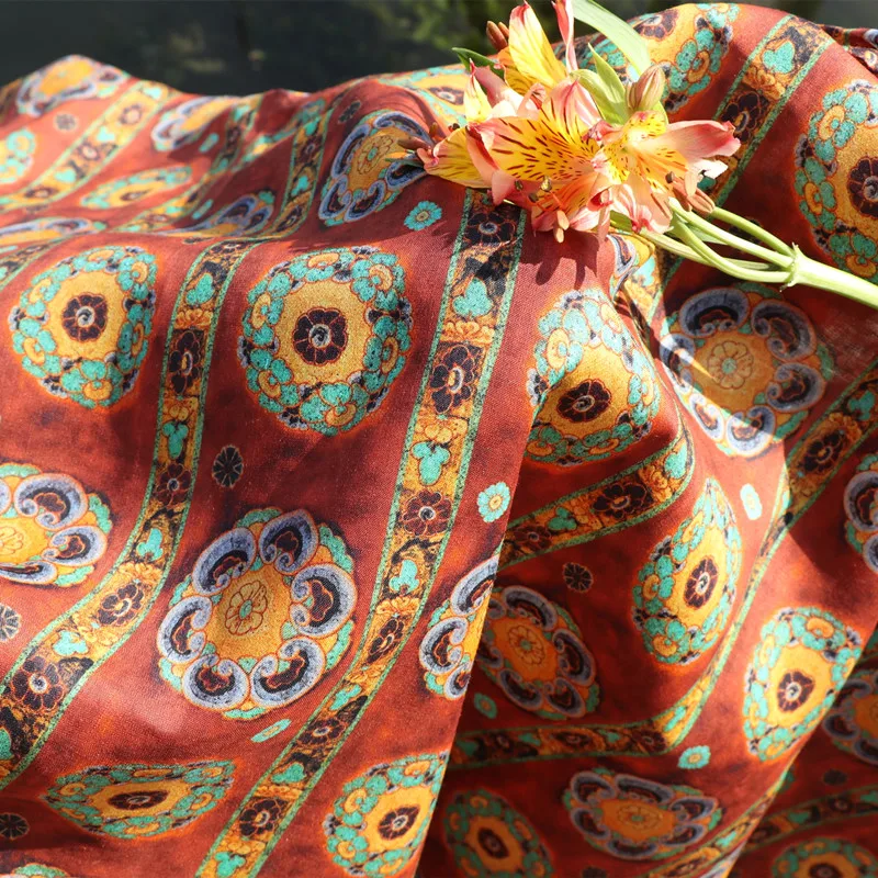 Dunhuang высококачественная ткань из натурального чистого рами с цифровой печатью