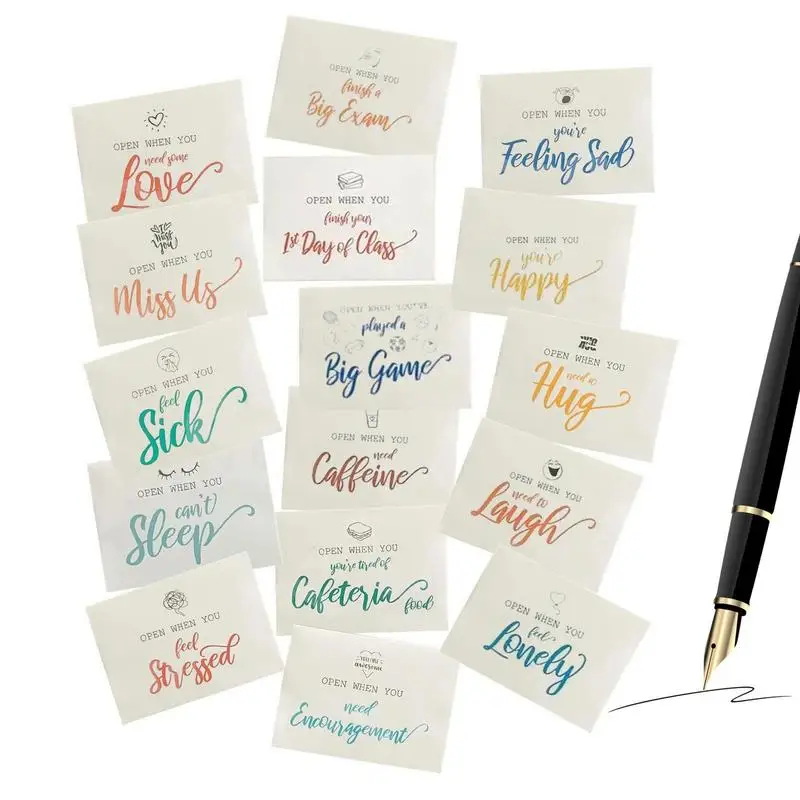 

Открытые конверты открываются, когда памятные, поздравительные конверты, студенческие поздравительные изделия для путешествий, дальнее признание открытие