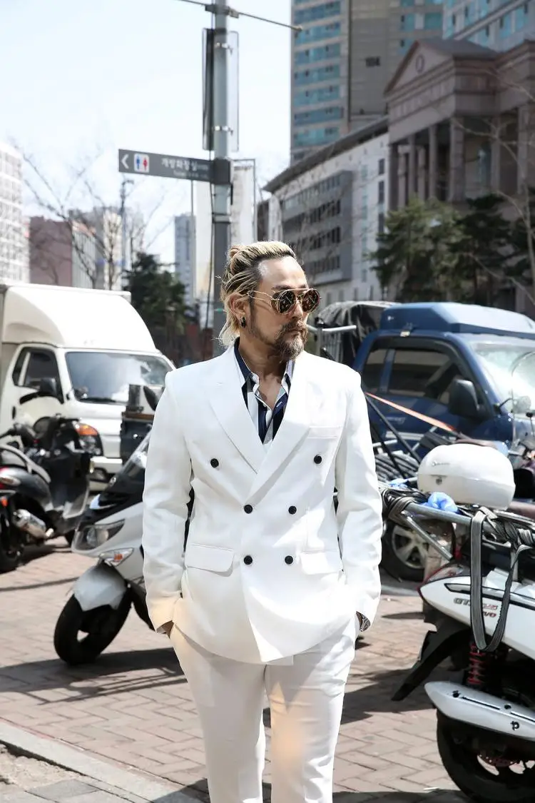 

XS-6XL New 2023 Men Women Clothing GD Hair Stylist Business Casual Double-breasted Slim Suit Set Plus Size Costumes