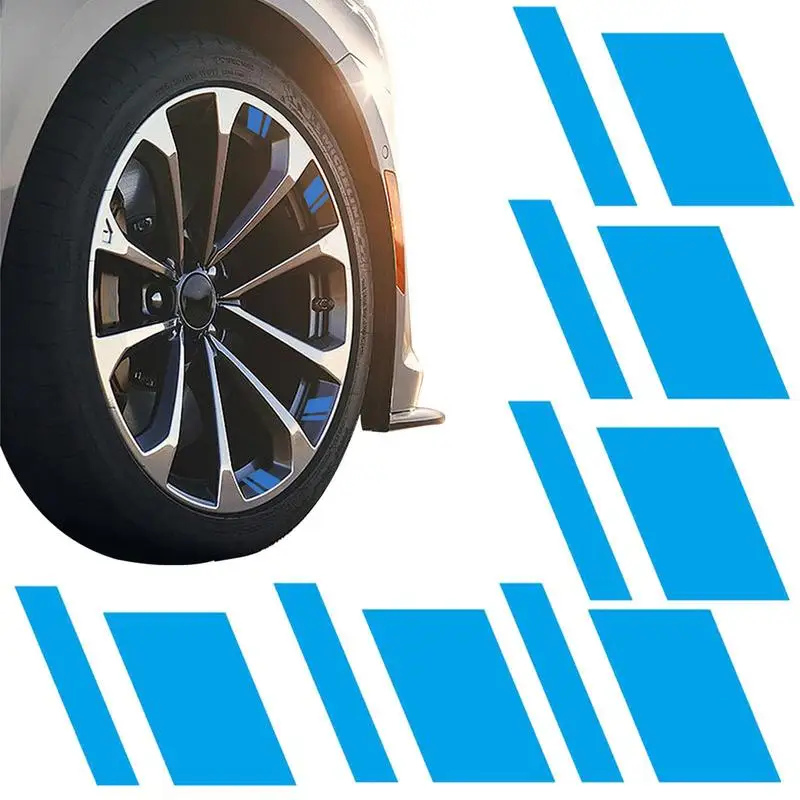 

Наклейки на шины, светоотражающие полосы, наклейки для обода колеса автомобиля, 6 шт., наклейка на колесо, безопасное украшение, автомобильные аксессуары для обода 18-21 дюймов