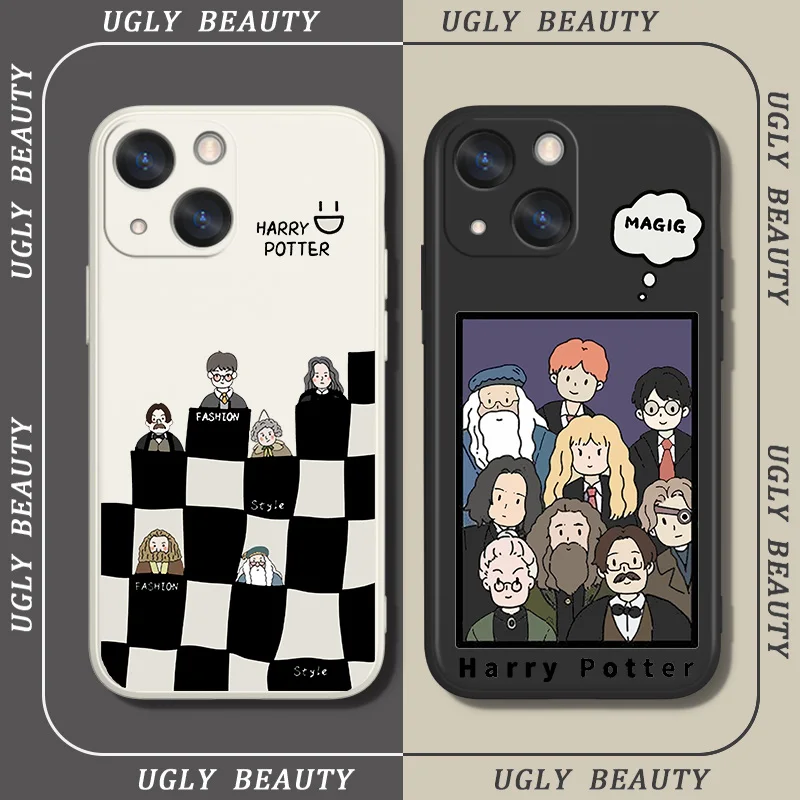 

Anime Harryys Potterer Cute Photo Frames Phone Case For iPhone 6 6S 7 8 plus X XR XS 11 12 13 14 pro MAX 12 13 mini Liquid Rope