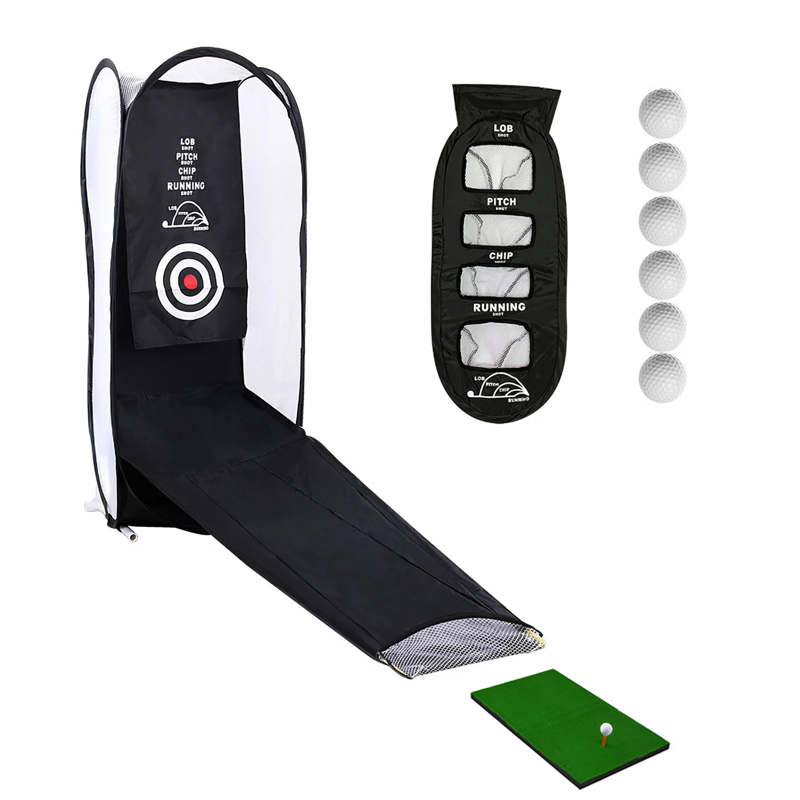 1set Golf Practice Net Cutting Hitting Swing Trainer Fold Multi-target Strike Cage Putting Exerciser Training Aids Golf Supplies