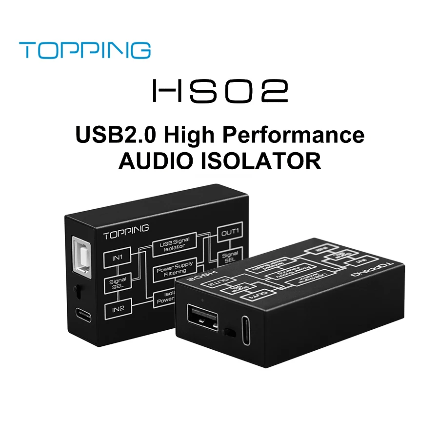 Высокопроизводительный аудио изолятор TOPPING HS02 USB 2,0