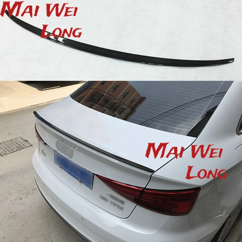 

S3 Style carbon spoiler For Audi A3 Spoiler 2014 2015 2016 - UP for A3 8V Carbon wings Rear Trunk Boot Spoiler Lids for a3 8v