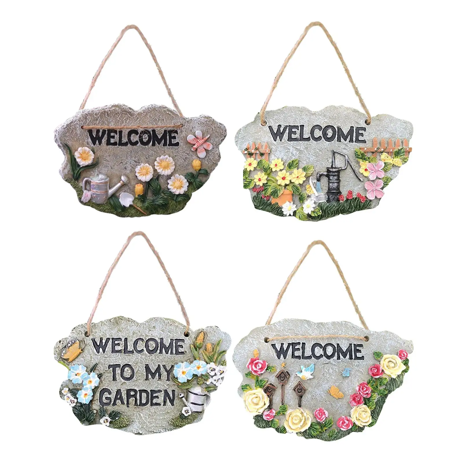 

Дверь подвесная приветственная вывеска ручной работы подарок декор Крытая наружная садовая дверь