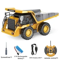 124 rc excavator metal rc dump truck mini remote control bulldozer alloy engineering car electric excavator kids toys boys