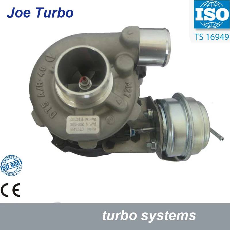 Фото GT1749V 729041-5009S 28231-27900 729041-0009 Турбокомпрессор TURBO для HYUNDAI Santa Fe 2003-05 Trajet 02-08 2.0L CRD D4EA-V 125HP №1