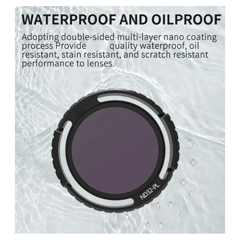 ND32PL фильтр для объектива дрона DJI Avata 2 водонепроницаемые с защитой от белого