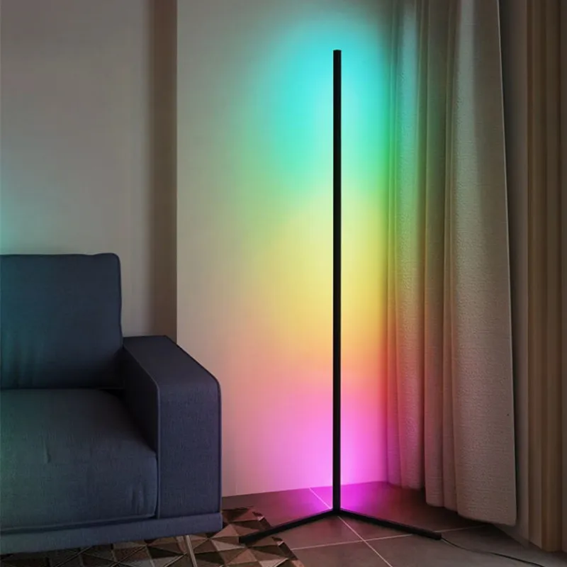 

RGB Corner Led Floor Lamp for Living Room Bedroom Standing Lamps Indoor Party Ambient Lighting Home Decoration Accessories