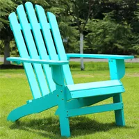 Beach simple retro deck chair outdoor solid wood back balcony log garden leisure european and american adirondack