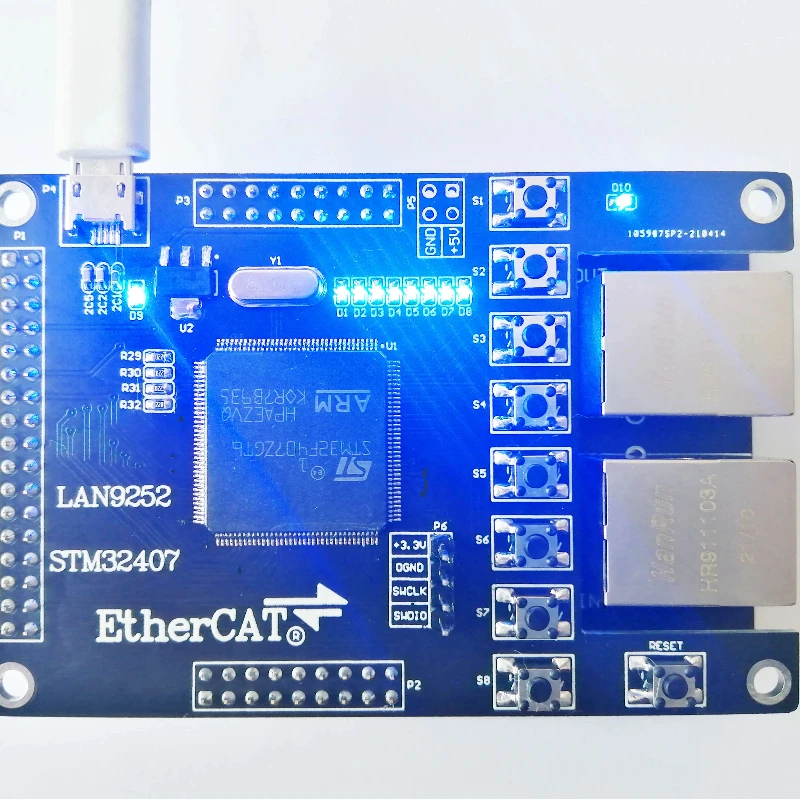 

LAN9252 LAN9252 Slave LAN9252 Макетная плата EtherCAT Slave 16IO CIA402