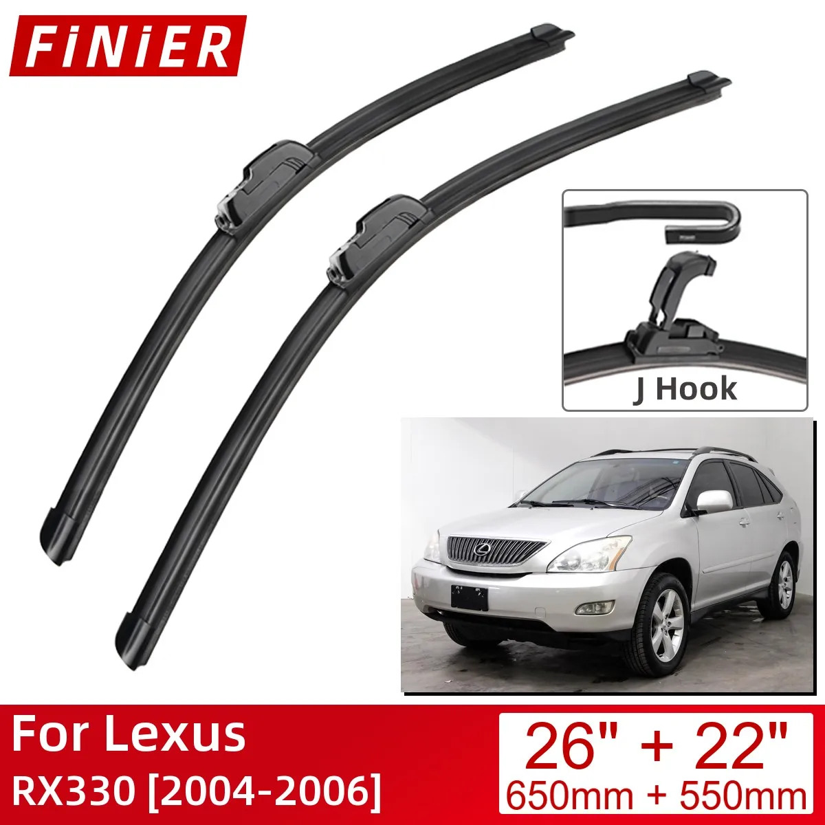 

Щетки стеклоочистителя передние для Lexus CT200h, 2011-2020, 26 + 18 дюймов