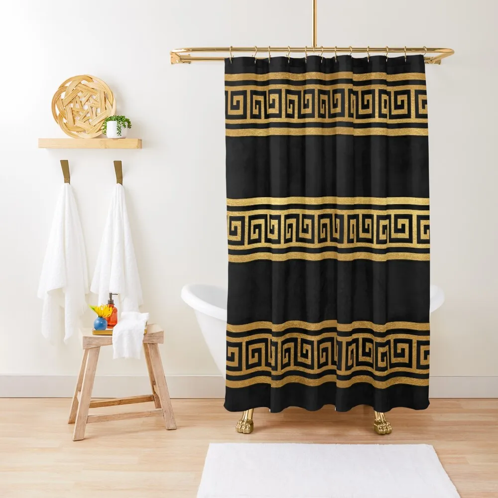 Тройной набор занавесок для душа в греческом стиле ванной комнаты аниме-душ