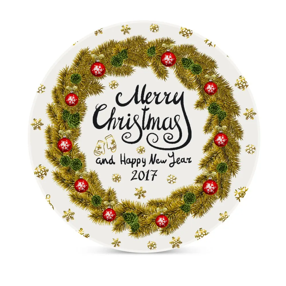 

4 PCS Round Coasters Absorbent Ceramic With Cork Backing Cup Mat Pad For Drinks