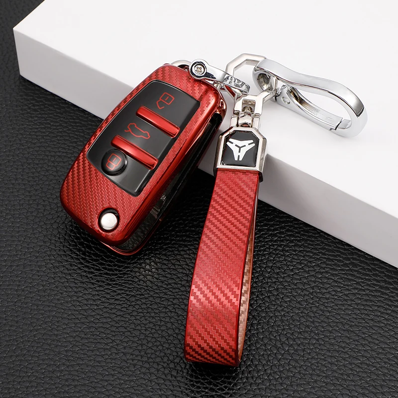 

Car Flip Key Case Cover for Audi A3 8P A4 B7 B8 B5 B9 B6 A1 A5 Q7 Q5 A6 4F C6 C5 C7 C4 TT Q3 S3 A7 A8 C4 8N 8V 8L RS3