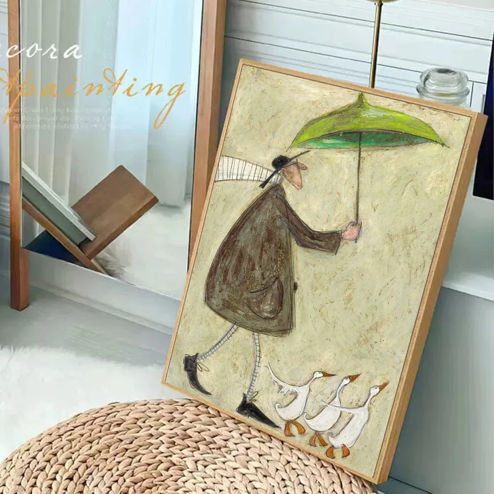 

MINISO Абстрактный пейзаж с собаками постер