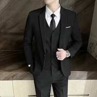 boutique blazer vest trousers mens italian style elegant and fashionable business casual gentlemans formal suit 3 piece