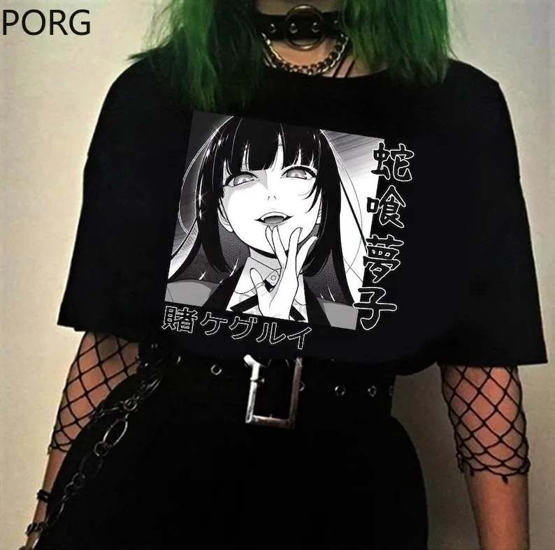 

Унисекс, Kakegurui Yumeko Jabami рубашка-kakegurui рубашка, kakegurui Топ, аниме рубашка, аниме одежда, yumeko jabami cosyumeko футболка