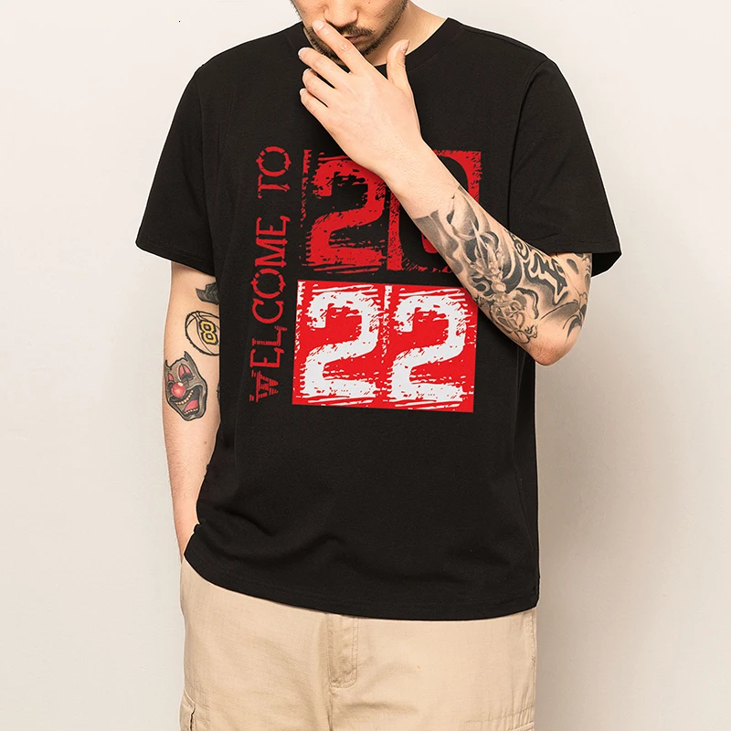 ExtFine Новинка лета 2022 мужские футболки хлопковые топы в стиле хип-хоп классические