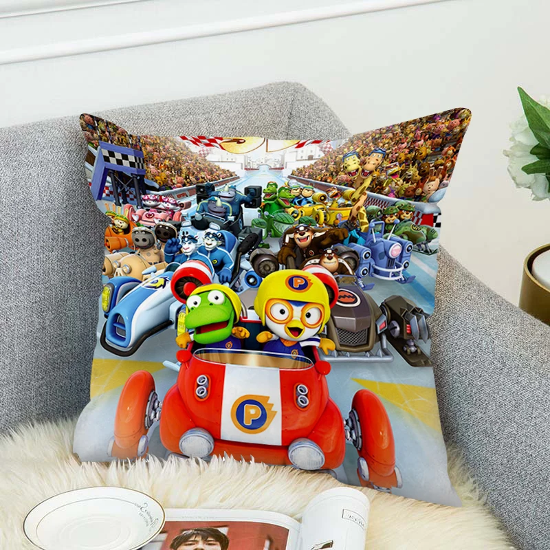

Наволочка для подушки 45*45 P-Pororo, декоративная наволочка для подушки, декоративные подушки, Наволочки