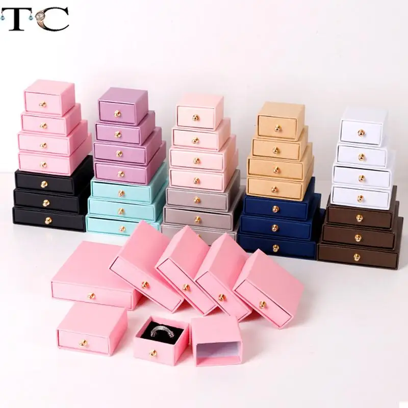 Коробка для хранения ювелирных изделий ожерелья Подарочная коробка 10 шт./партия -