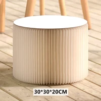 hot38cm nordic living room bedroom foldable paper stool bench simple bench table round stool plegable chair creative fashion sto
