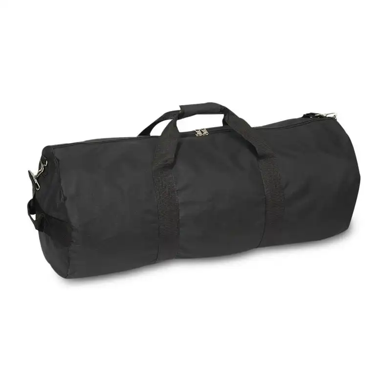 Durable Black Unisex 30-Inch Round Travel Gym Duffel Bag: Perfect for Business, Holiday Trips & Everyday Use - Ultra Durable & L