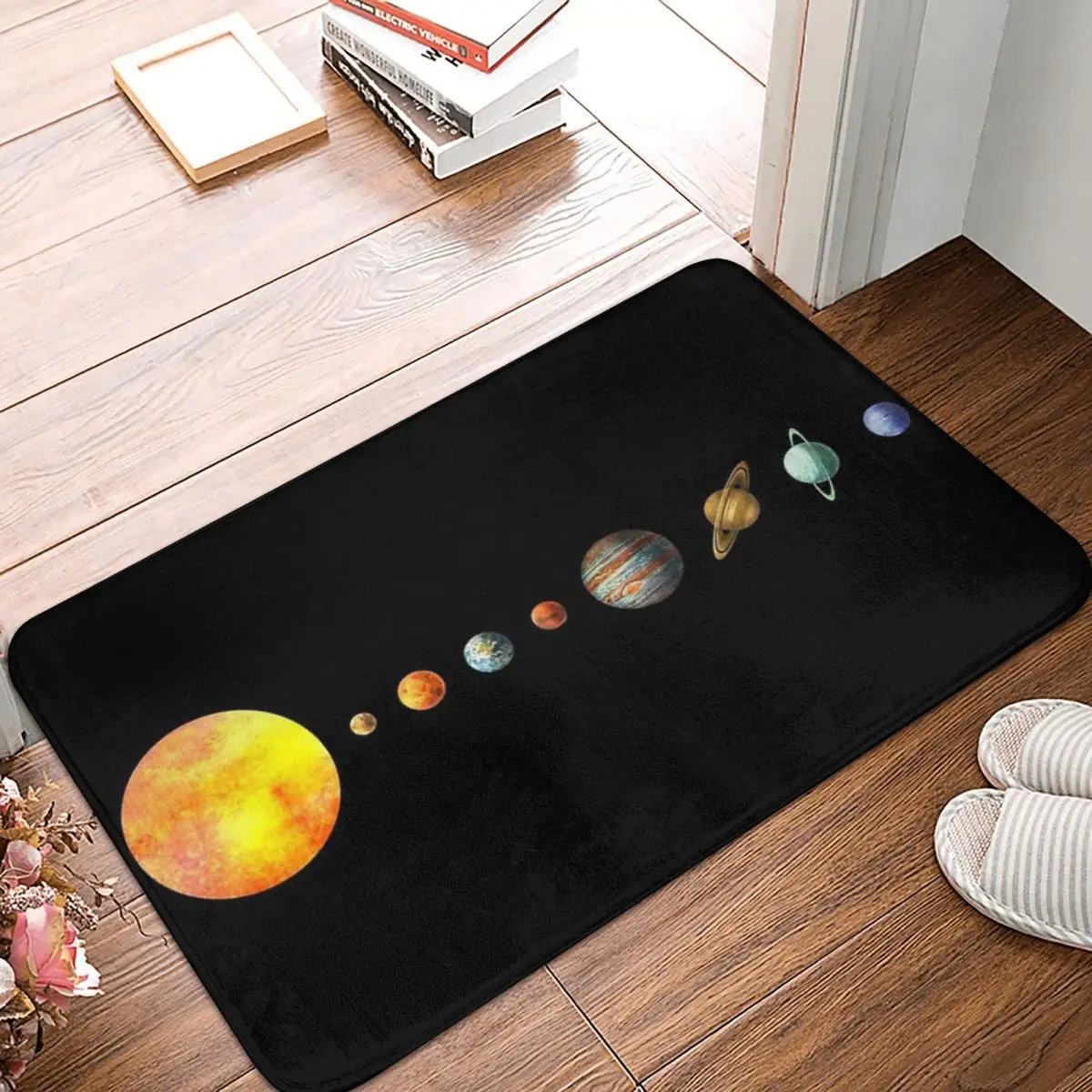 

Фотообои с солнечной батареей, напольные коврики из полиэстера, праздничная ванная комната, повседневные подарки на день рождения, коврики ...