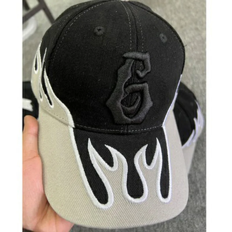 Бейсболка Kanye West СЕЗОНА 6 с вышитым логотипом пламени мужская и женская кепка от