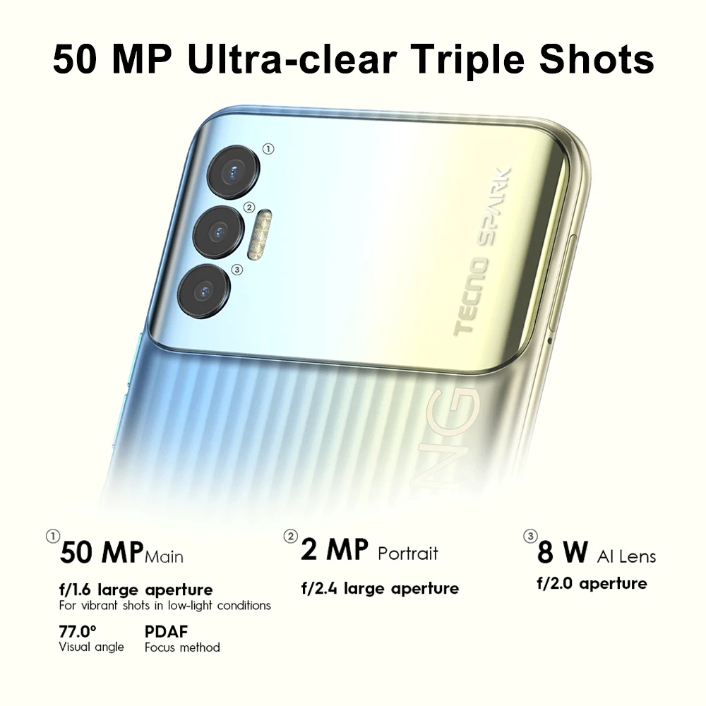 Новый оригинальный смартфон Tecno Spark 8P 4 + 64 ГБ/4 128 ГБ Helio G70 аккумулятор 5000 мАч RU 6 FHD