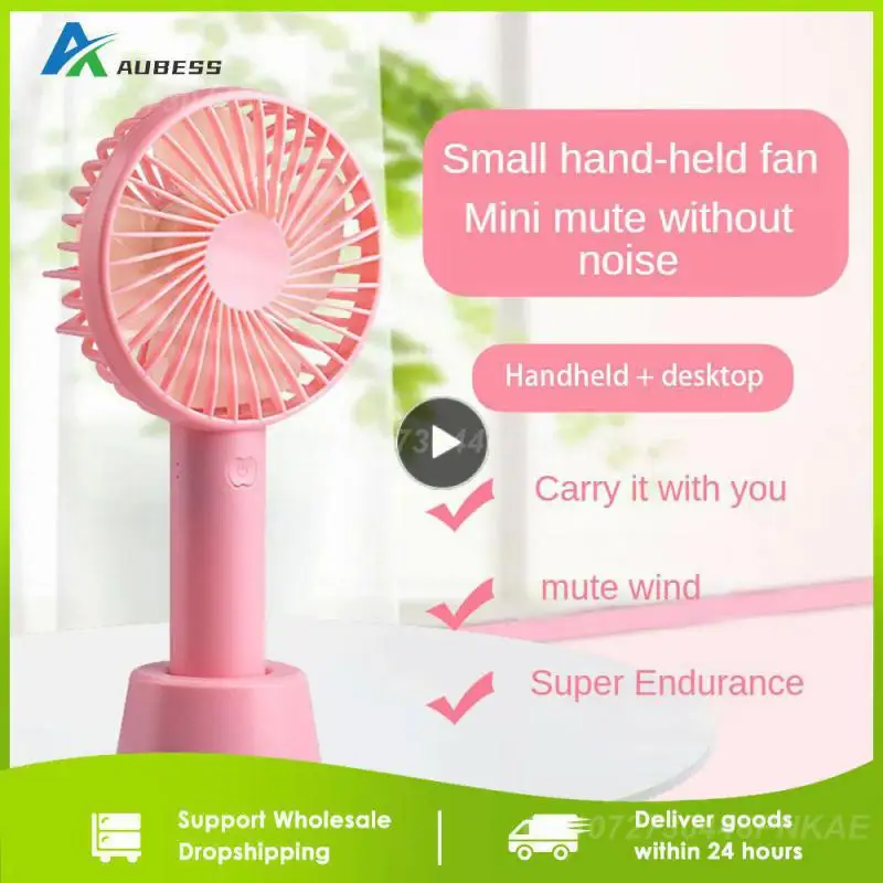 

1~10PCS Portable USB Rechargeable Fan Mini Handheld Air Cooling Fan Desktop Ventilation Fan with Base 3 Modes for Travel Outdoor