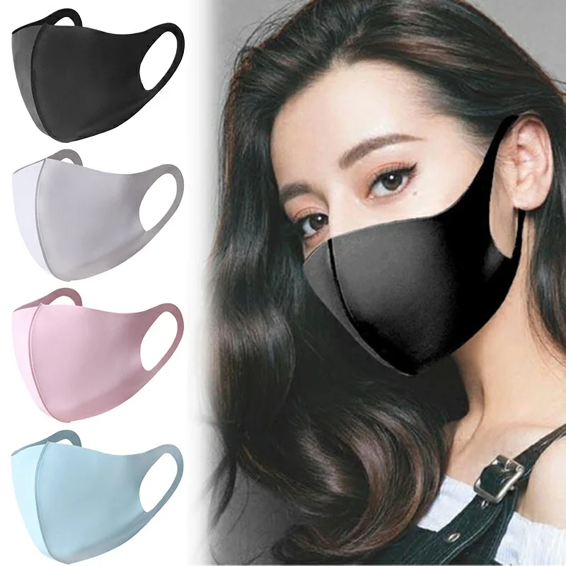 

Ice Silk Thin Face Mask Reusable Dustproof Sunscreen Summer Recycling Mask Breathable Washable Mouth Masks Outdoor UV
